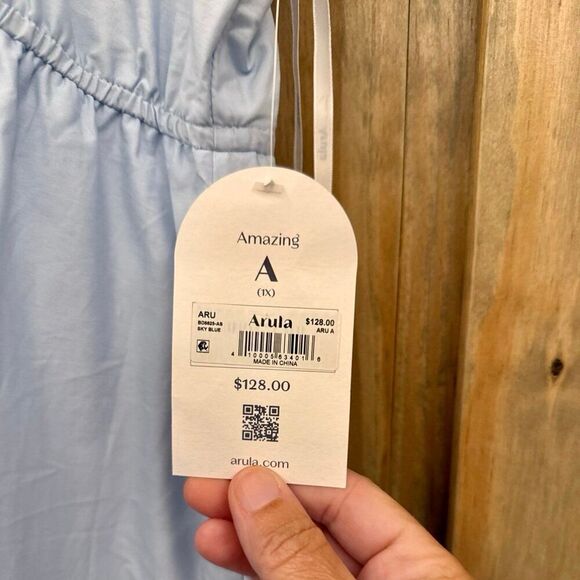 NWT (1X) Altar’d State Light Blue Tiered Maxi Dress with Pockets - Picture 4 of 4